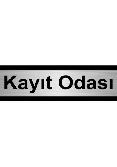 Kayıt Odası 10x20cm Gümüş Renk Metal Yönlendirme Levhası