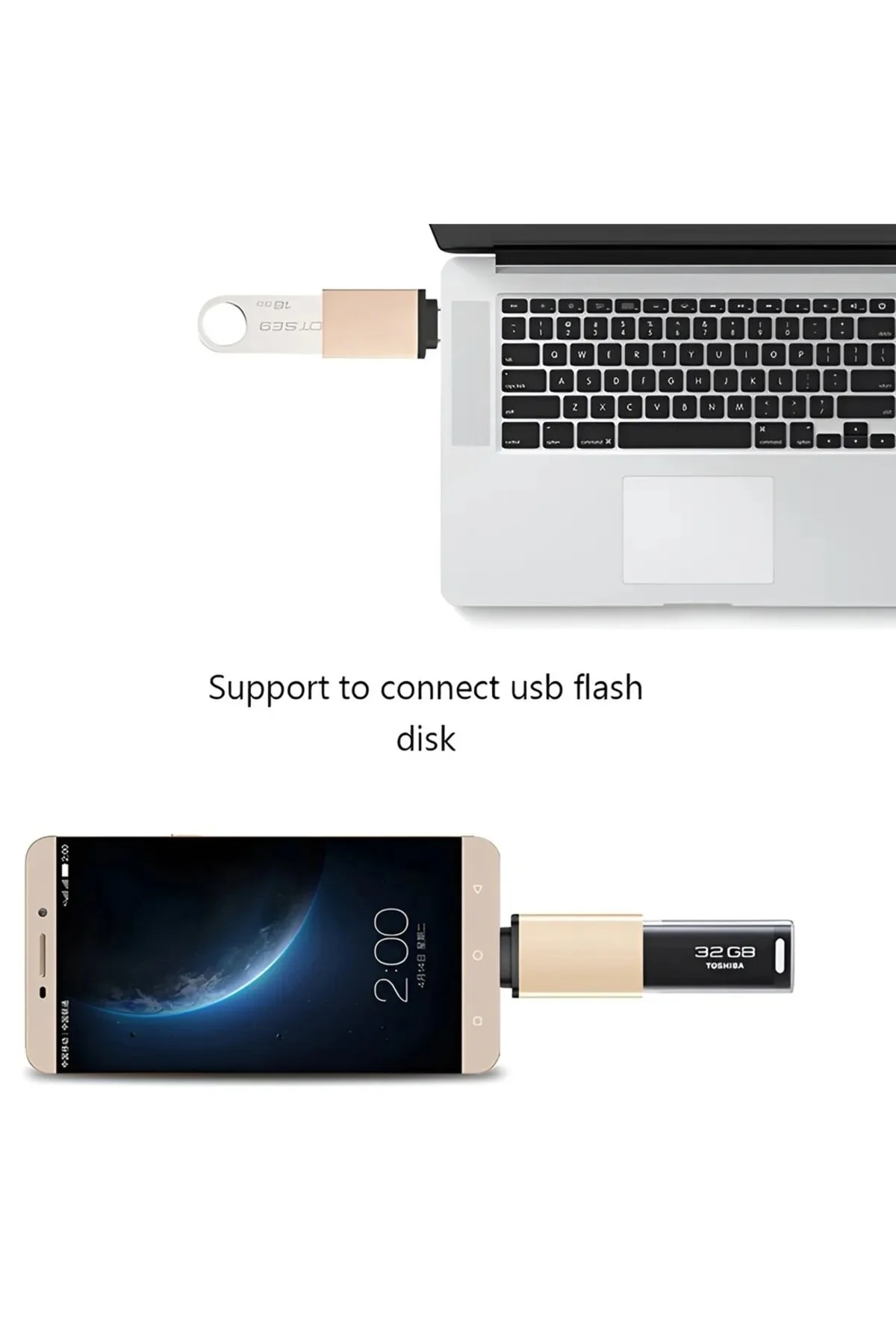 3 Adet Usb Tip C Otg Adaptör Çevirici Usb-c Erkek Usb 3.1 Dönüştürücü Macbook Uyumlu  Xiaomi Samsung Usb Otg