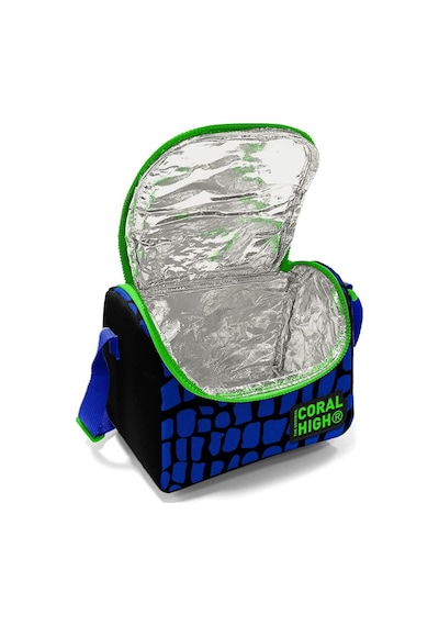 Coral High Kids Siyah Saks Ejderha Desenli Thermo Beslenme Çantası 11866