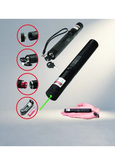 Uzun Mesafe Yeşil Lazer Pointer 100 Mw Şarjlı Model