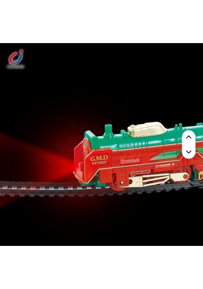 Işıklı Noel Tren Seti Yılbaşı Ağacı Yanı Raylı Oyuncak Pilli Tren Seti 18 Parça
