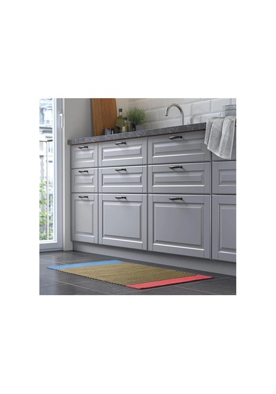 Ikea Bartrad Halı 60 X 90 Cm Kahverengi - Kırmızı - Mavi Çok Renkli