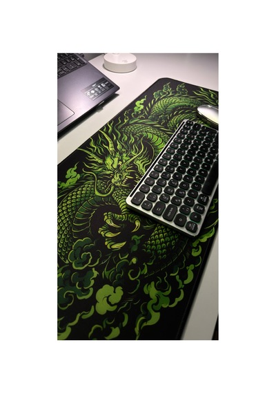Ejderha Yeşil V3 70x30 Xl Gaming Kauçuk Kaymaz Taban Mouse Pad Fare Altlığı