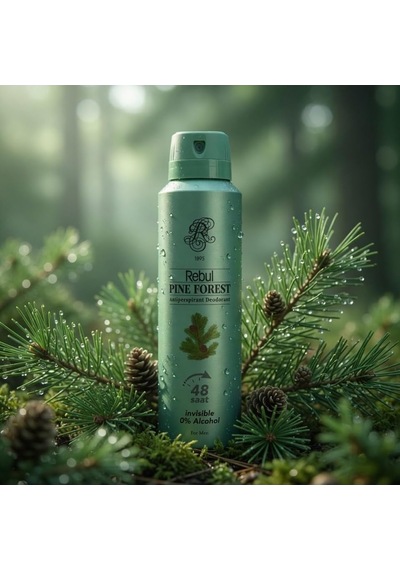 Rebul Pine Forest Erkek Sprey Deodorant 150 Ml - 48 Saat Etkili, Alkol, Tam Koruma