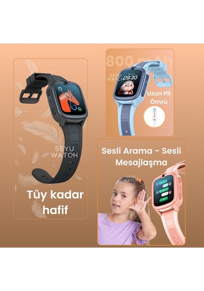 Harvox Hx Kids 4g Pro Sim Kartlı Harvox Akıllı Çocuk Saati Gps Konum Takibi Arama Konuşma 4g Destekli Pembe
