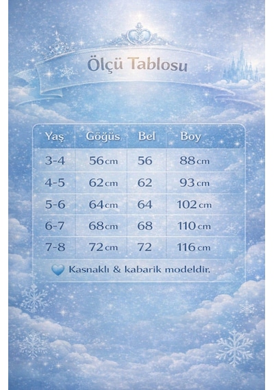 Butikhappykids Kız Çocuk Kostüm Mavi Elsa Frozen Düşük Omuz Detaylı Kasnaklı Kabarık Elsa Kostüm 3-8 Yaş Taç Hediyeli Mavi