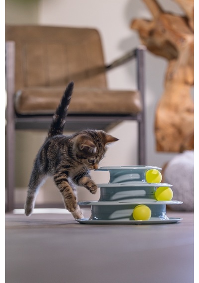 Hnrlıshp Beeztees Yavru Kedi Oyuncağı, 3 Katlı, 25x25x13cm