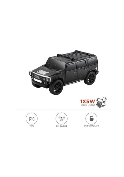 D-48 Jeep Tasarım Usb/tws/fm Bluetooth Hoparlör Speaker