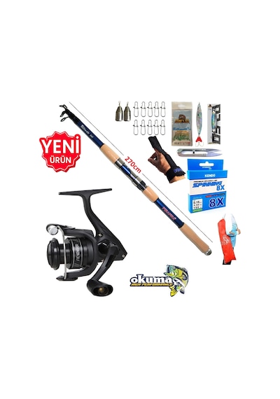 Okuma Revenger Rv-3000a 270cm 50-100gr Ultimate Tele Spin Olta Takımı Seti