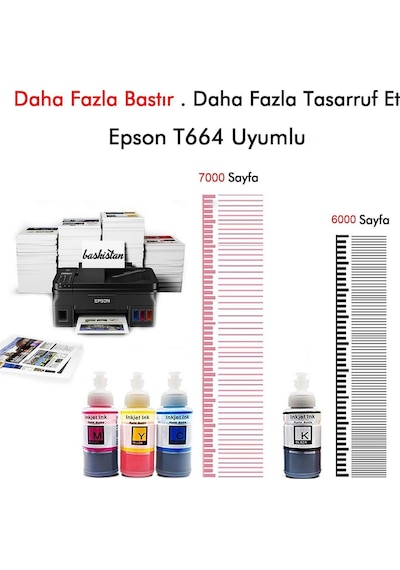 EPSON Uyumlu 4 RENK TAKIM (4x70 ml) PREMIUM MÜREKKEP