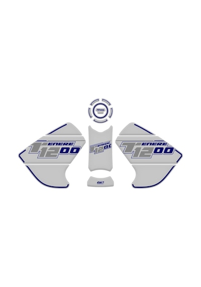GP Kompozit Yamaha Tenere 1200 2011-2020 Uyumlu Tank Pad Seti Mavi-Gri