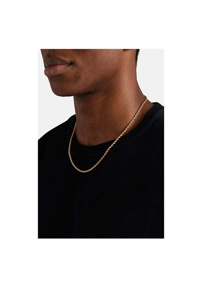 Erkek Rap Zincir Kolye 316l Çelik 14k Altın Kaplama 3mm