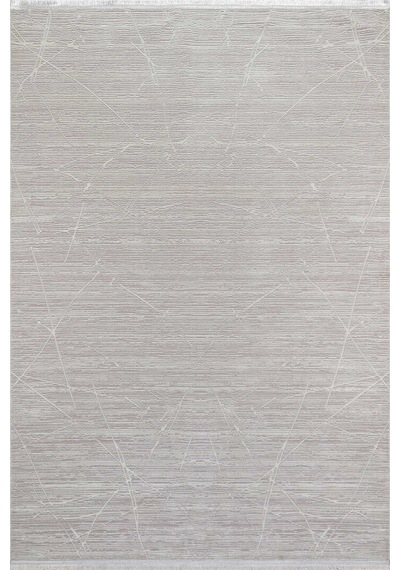 Parlak Saten Dokulu Poem Bambu Tuşe Modern Trend Halı Pm09 Beyaz Kemik-krem