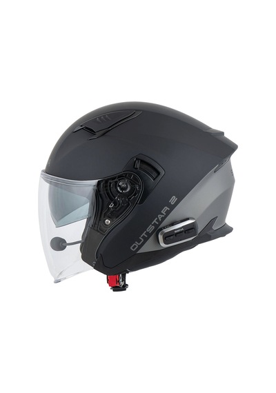 Sena Outstar 2 Mesh Interkomlu Açık Kask Mat Siyah