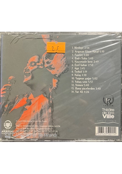Plak Değildir Cd Dir Cd Sabahat Akkiraz Konserler Açılmamış Jel