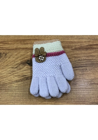 Kitti 3-6 Yaş Kız Çocuk Örme Eldiven K25220-02 Lila