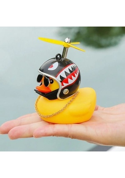 Pengfu Shop B Tarzı Sevimli Lastik Ördek Oyuncaklar Çocuk Oyuncakları Kask Tutkal Pervaneli Sarı Ördek Bebek Köpekbalığı Oyuncak Banyo Oyuncakları Araba Süsleri Odası Dekorasyonu Ogs7xj