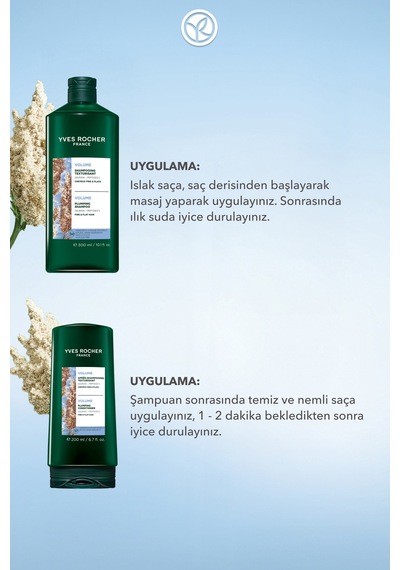 Yves Rocher Hacim Veren Orjinal Boy Saç Seti- Şampuan 300 Ml & Saç Kremi 200 Ml