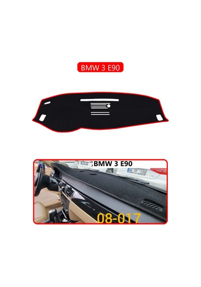 Bmw 3 E90torpido Koruma Halısı Kırmızı Kenar