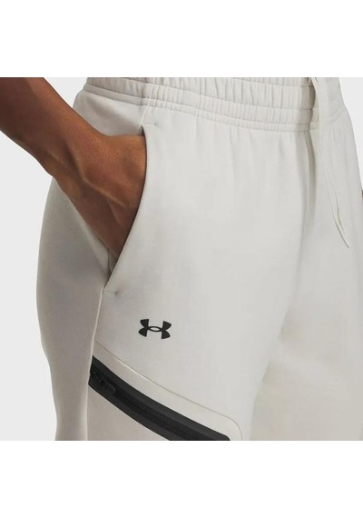 Under Armour Unstoppable Fleece Kadın Beyaz Polo Yaka Tişört