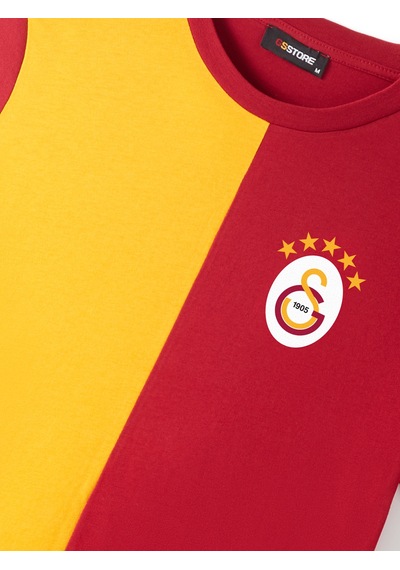 Gsstore Galatasaray Parçalı 5 Yıldız T-shirt E251354 Sarı - Kırmızı