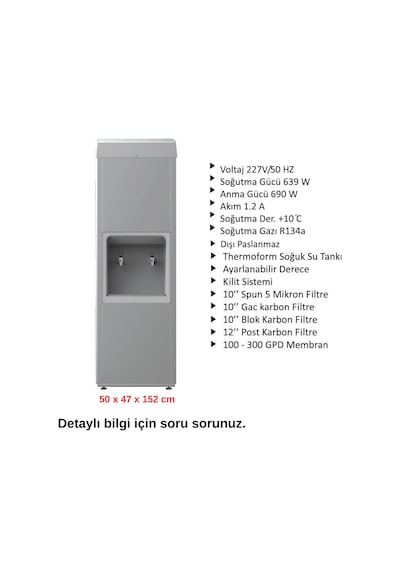 Sanayi Tipi Sebil 40 Litre Soğutmalı Arıtmalı Paslanmaz Sebil