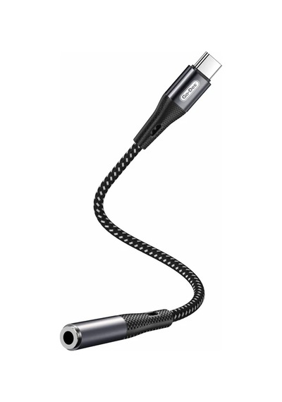 Go Des Gd-uc165 Type-c To 3.5mm Hi-fi Aux Çevirici Örgülü Ses Adaptörü Gri