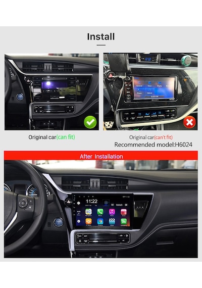 Toyota Corolla 2017 Multimedya Navigasyon Usb Kamera Carplayer Uyumlu