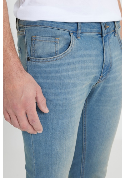 George Henry Pamuklu Slim Fit Dar Kesim 5 Cepli Esnek Jean Kot Denim Pantolon Petrol Mavi