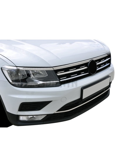 S-Dizayn  Volkswagen Tiguan Krom Far Üst Çıtası 3 Prç. 2016-2020
