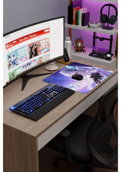 Skirk Genshin Impact Anime Gacha V4 - 48x40 Xl Gaming Mouse Pad Fare Altlığı