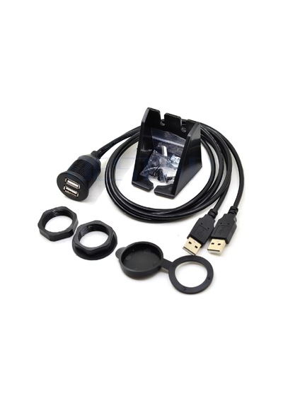 5151 Usb Çoklayıcı Hub Araç İçi Kontrol Paneli Uzatma Aux Kablosu