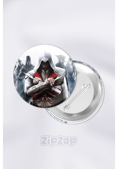 Assassin's Creed Video Oyun Bilgisayar Oyunu Çanta Süsü Rozet İğneli Buton Rozet Seti 1 Adet Çok Renkli