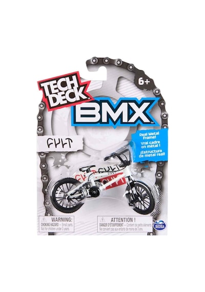 Tech Deck Bmx Bisikleti Cult Beyaz Gerçek Metal Çerçeve Parmak Bisiklet Oyuncak Model 12