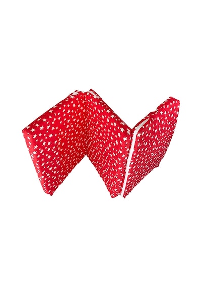 Katlanır Çocuk Yatağı Sünger Yatak Çocuk Oyun Minderi 60x120-4 Cm Kırmızı Yıldız