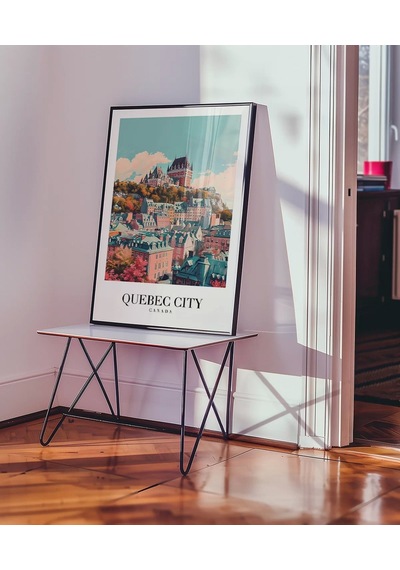 Çerçevesiz Poster Tarihi Quebec Şehir Baskısı