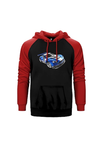 Aston Martin Dbs Kırmızı Renk Reglan Kol Kapşonlu Sweatshirt Kırmızı