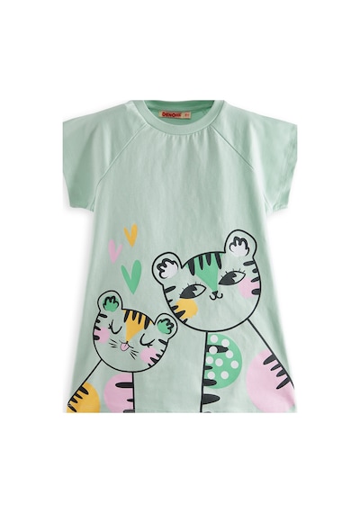 Denokids Puanlı Kaplan Kız Çocuk T-shirt Tayt Takım