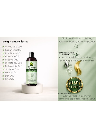 Zendoğa Yoğun Keratin & Kolajen Kompleks Onarıcı Şampuan 400 ML