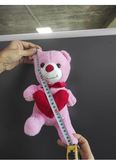 Sevdiklerinize Özel Kalp Tutan. Şirin Peluş Ayıcık - 30 Cm Beyaz