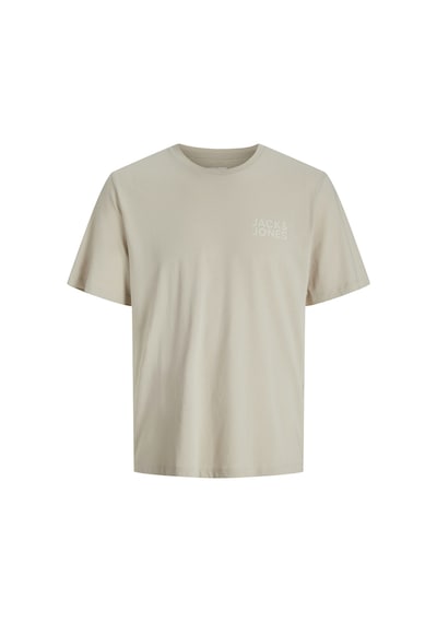 Jack & Jones Jack Jones Yazılı Erkek Bisiklet Yaka Tişört 12151955 Bej