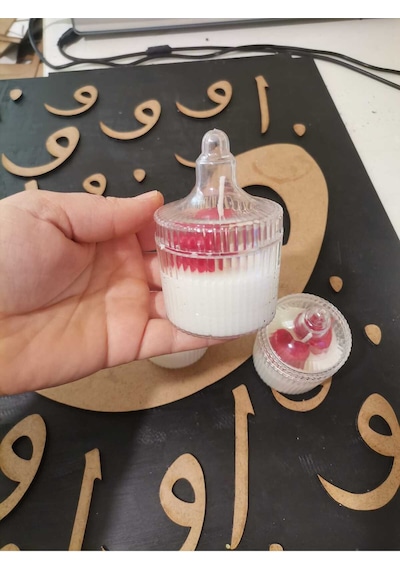 Bernami Mumluk Şamdanpinterest Dekoratif Mum Papatya Kalp Sevgili Mumu - 1 Adet Diğer