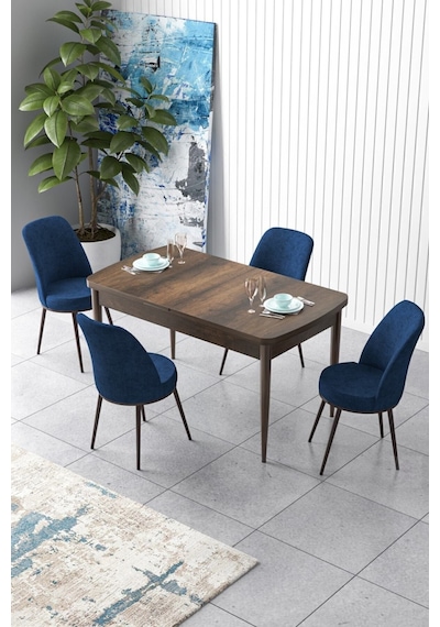 Canisa Concept Zen Serisi 80x132 Mdf Açılabilir Barok Ahşap Desen Masa Takımı Ve 4 Lacivert Sandalye Barok Masa Sandalyeler Lajivert Canisa Concept Zen Serisi 80x132 Mdf Açılabilir Barok Ahşap Desen Masa Takımı Ve 4 Lacivert Sandalye Barok Masa Sandalyeler Lajivert