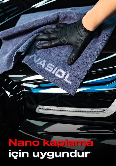 Nasiol Wipe&Buff Mikrofiber Seramik Kaplama Detailing Bezi 10lu K.Gri Temizlik Bezi 35x40 CM 320gsm