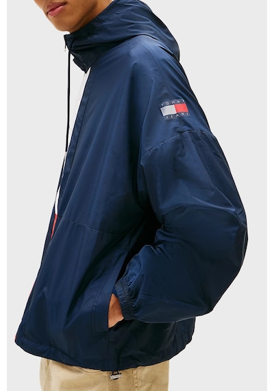 Tommy Jeans Oversize Fit Logolu Kapüşon Yaka Mont Erkek Mont Dm0dm22736 C1g Lacivert