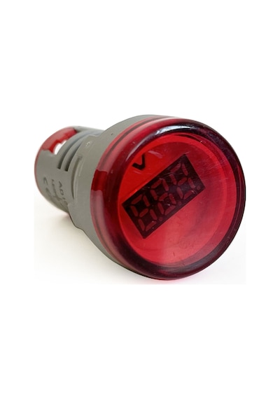 Mini Dijital Voltmetre 22mm Ac 60-500v Led Kırmızı Işık