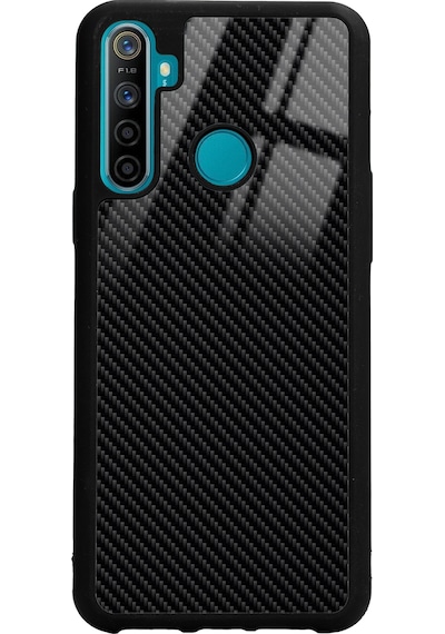 Oppo Realme C3 - 5i Carbon Tasarımlı Glossy Telefon Kılıfı Çok Renkli
