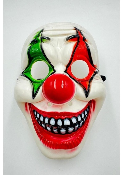 Beysüs Cadılar Bayramı Halloween Maske Palyaço Kırmızı Yeşil Tüm Yaşlar