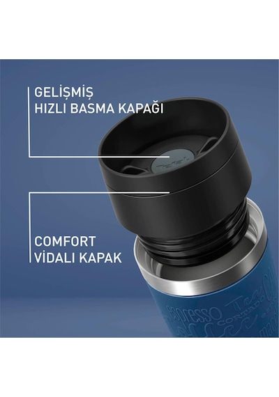 Travel Mug Termos Koyu Mavi - 0.36 L 004 Yeşil
