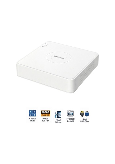 Ds-7104hghı-m1 Turbo Hd Dvr 4 Kanal Güvenlik Kayıt Cihazı